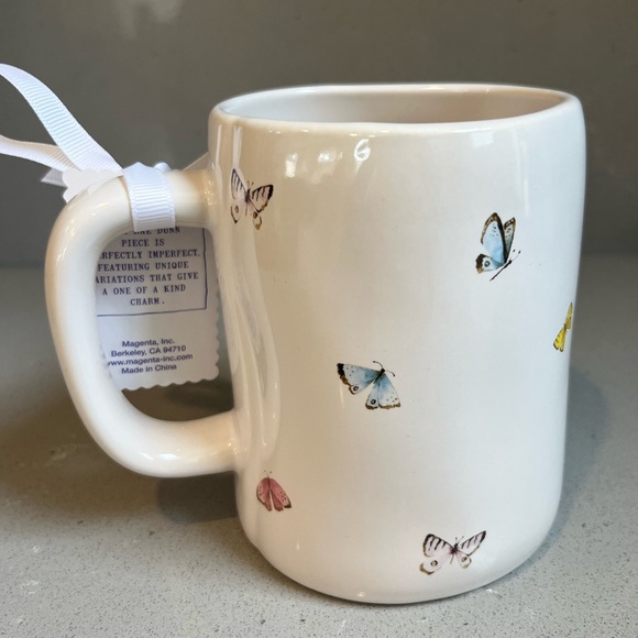 Rae Dunn HAVE FAITH Hebrews 11:1 Butterflies Easter Ceramic Mug Coffee Tea - Picture 3 of 9